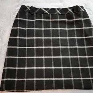 Talbots Black and White Wool Skirt